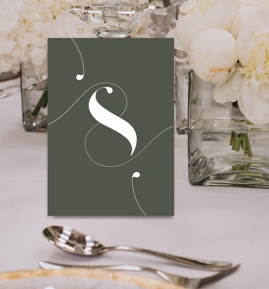 OLIVE LUXE TABLE NUMBERS