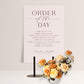 PEONY LUXE ORDER OF THE DAY SIGN