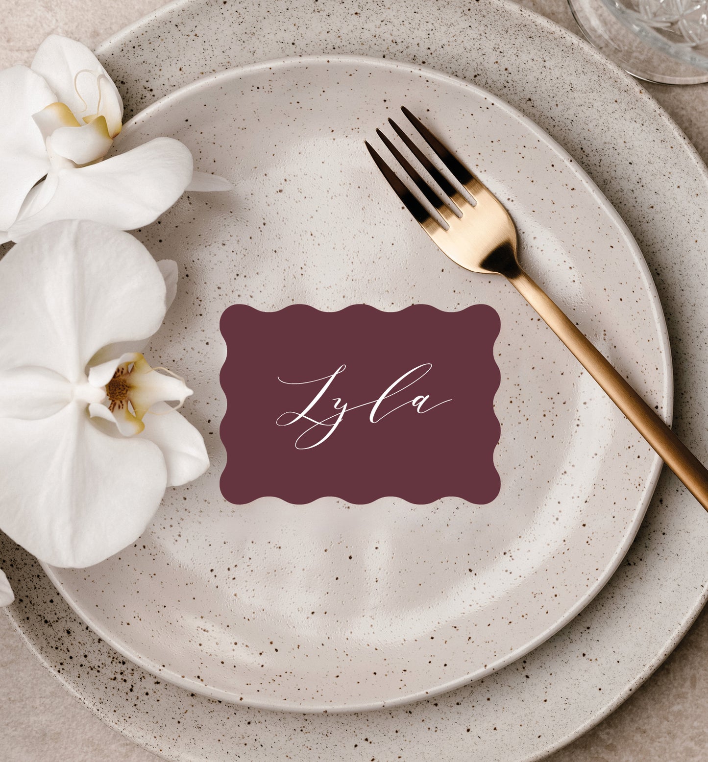 PEONY LUXE PLACE CARD