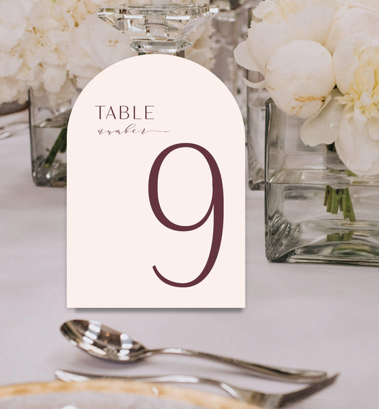 PEONY LUXE TABLE NUMBERS
