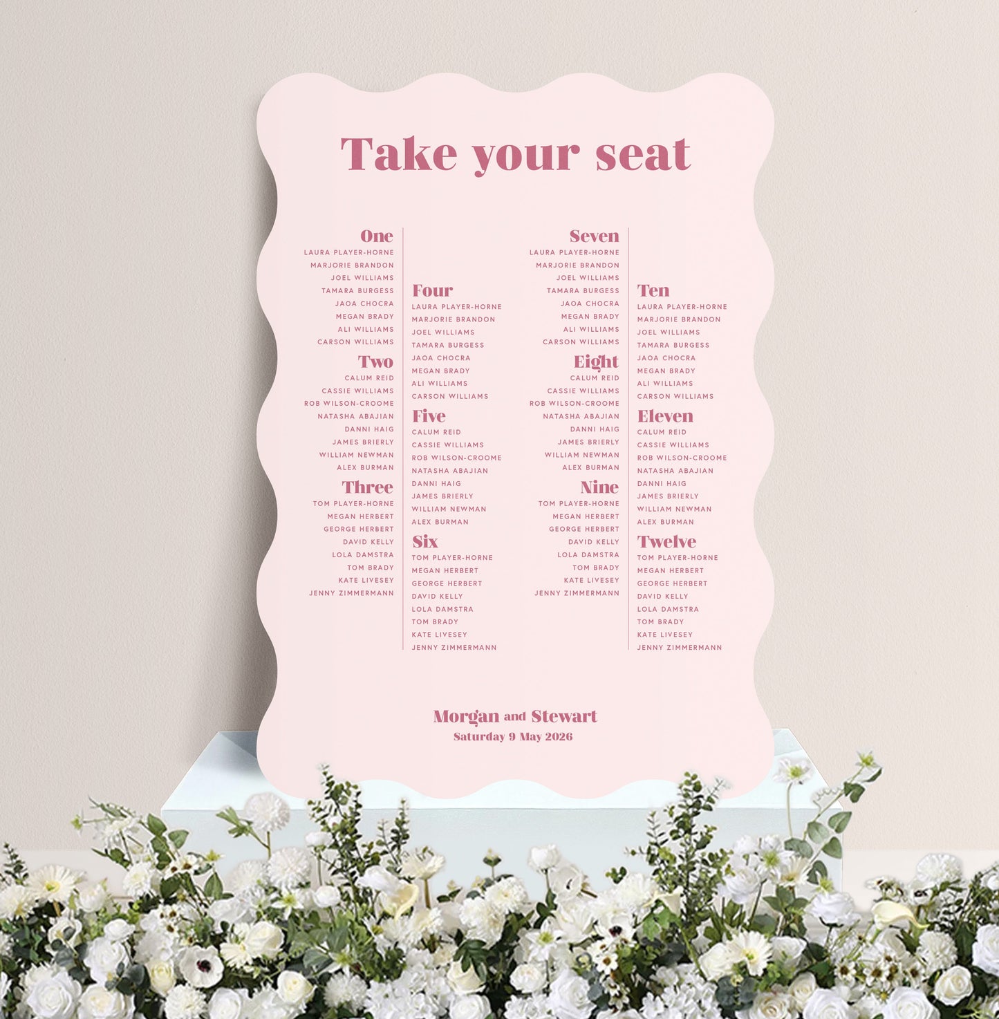 ROSE LUXE TABLE PLAN
