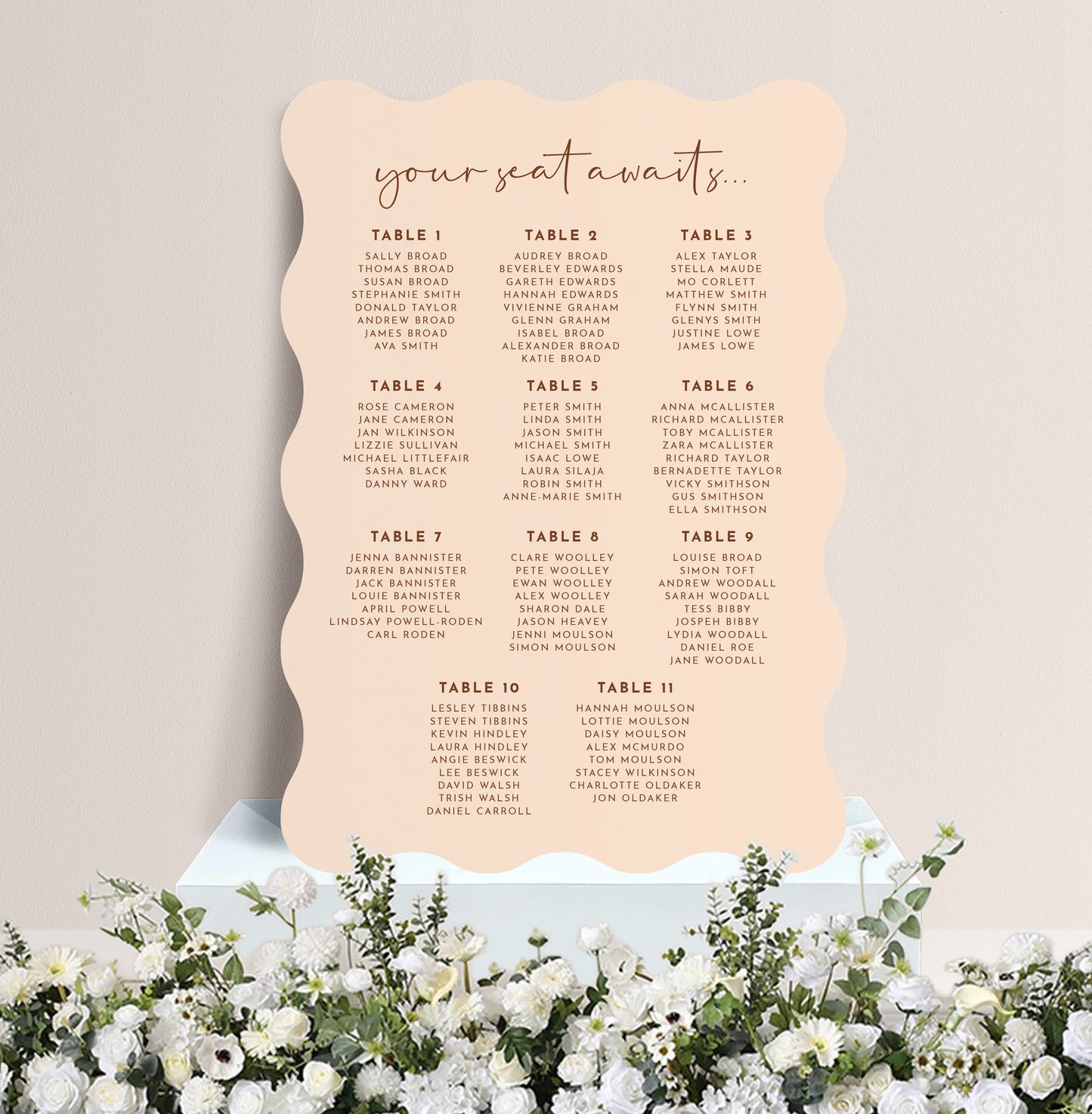 WOODLAND LUXE TABLE PLAN